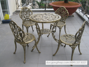 Bàn ghế gang kiểu dáng châu âu