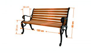 hi tiết ghế băng công viên