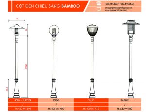 trụ đèn bamboo