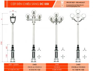 trụ đèn chiếu sáng DC 05 B