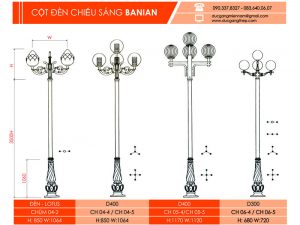 trụ đèn sân vườn banian